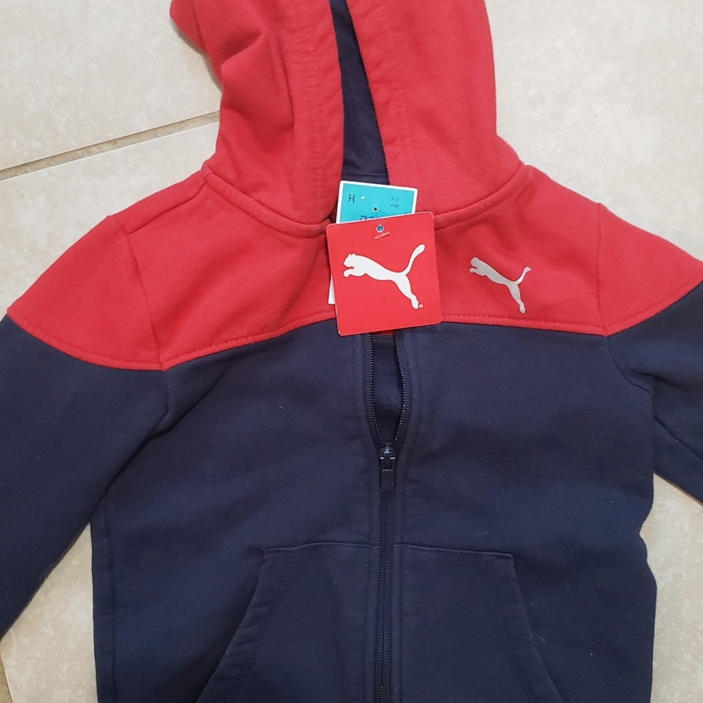 Kids puma zipper hoodie size 4 NWT